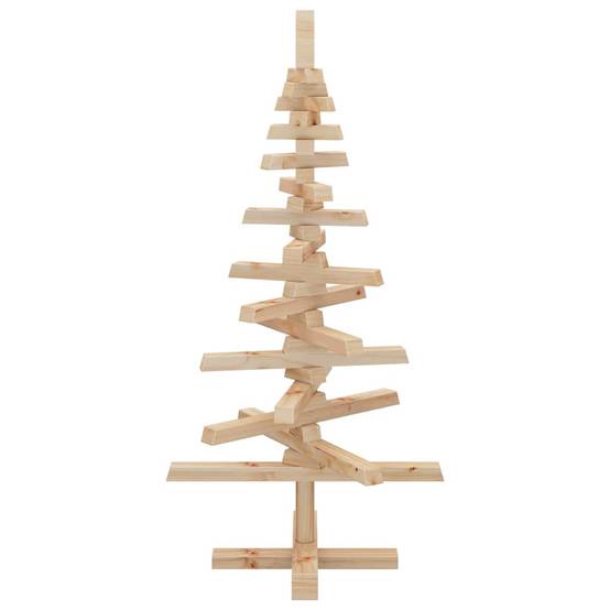Maison Chic - Arbre de Noël, Sapin de Noël en bois pour décoration 90 cm bois massif de pin u680q - Image 6