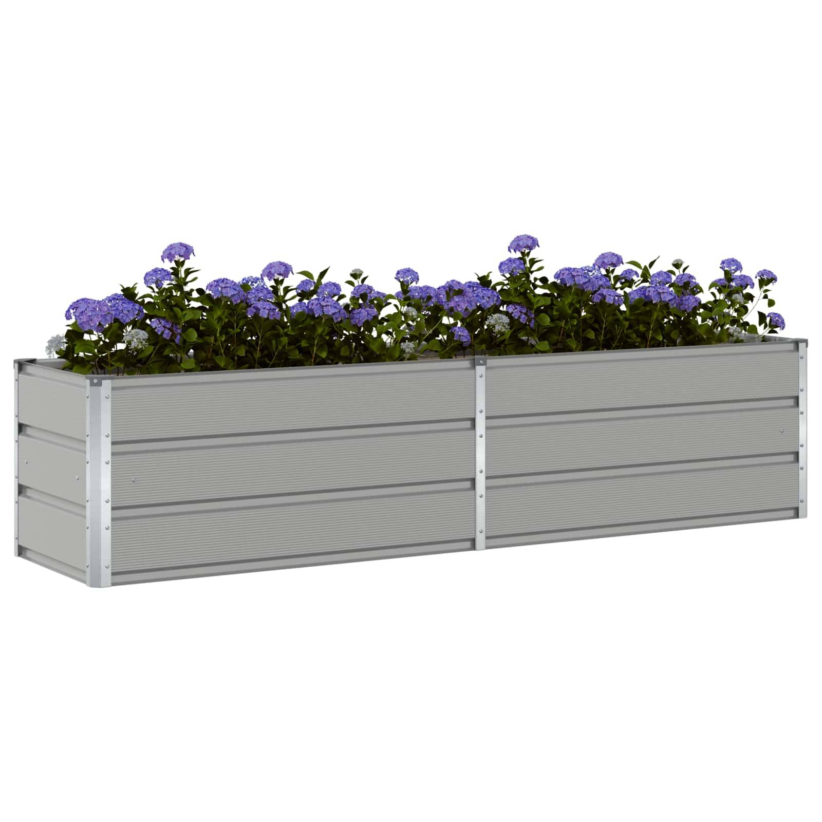 Jardinière en acier galvanisé argenté 42x40x39 cm - COMFORTXL | Leroy Merlin