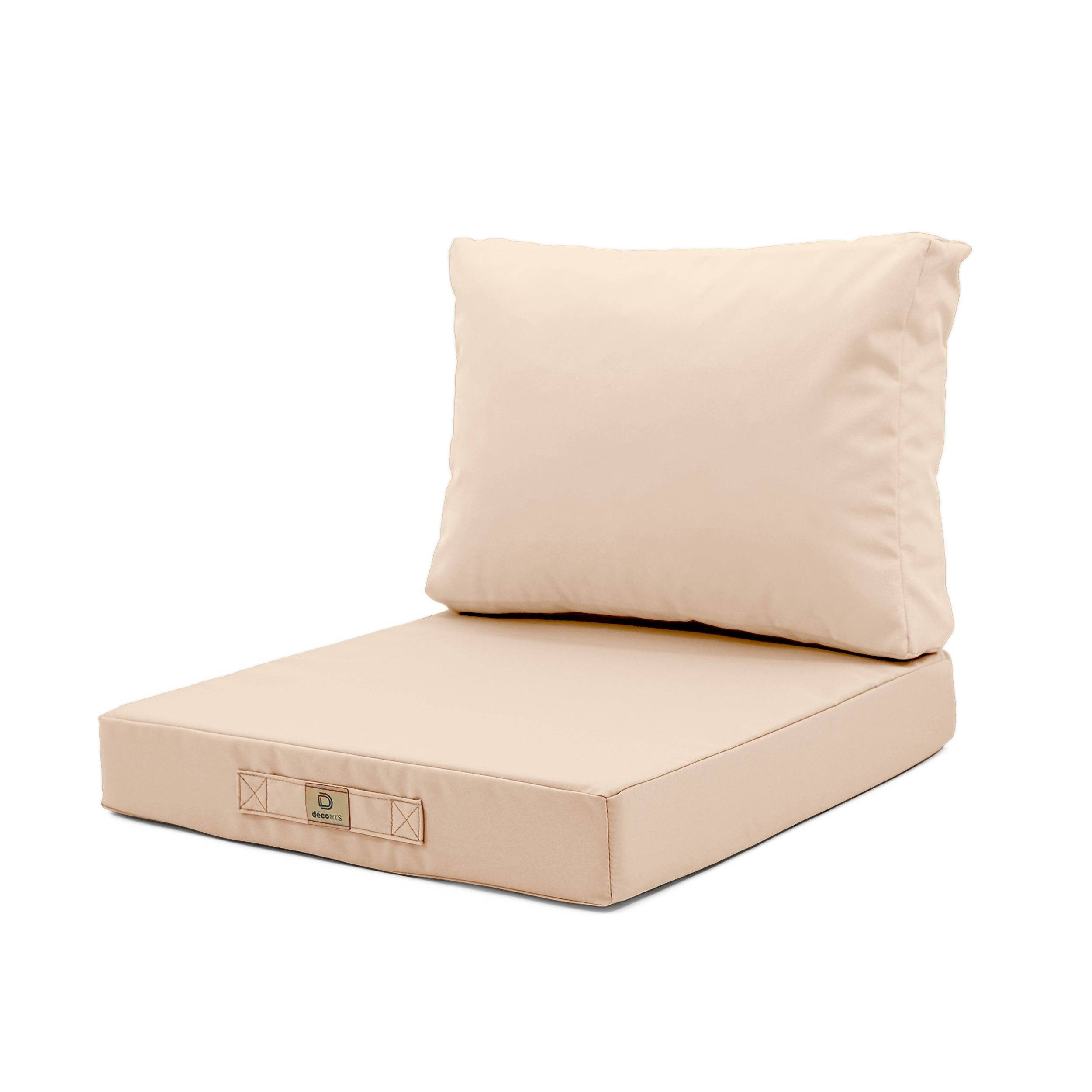 Coussins pour salon de jardin déhoussable 50x60cm Beige - Déco arts - Image 1