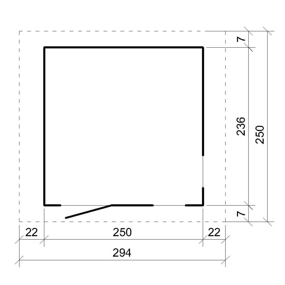 Timbela - Abri de Jardin Qualité Premium 5,9 m² / H252x250x294 cm avec un sol et des bardeaux bitumineuxs - Timbela M913-TUNDRA GREY - Image 6