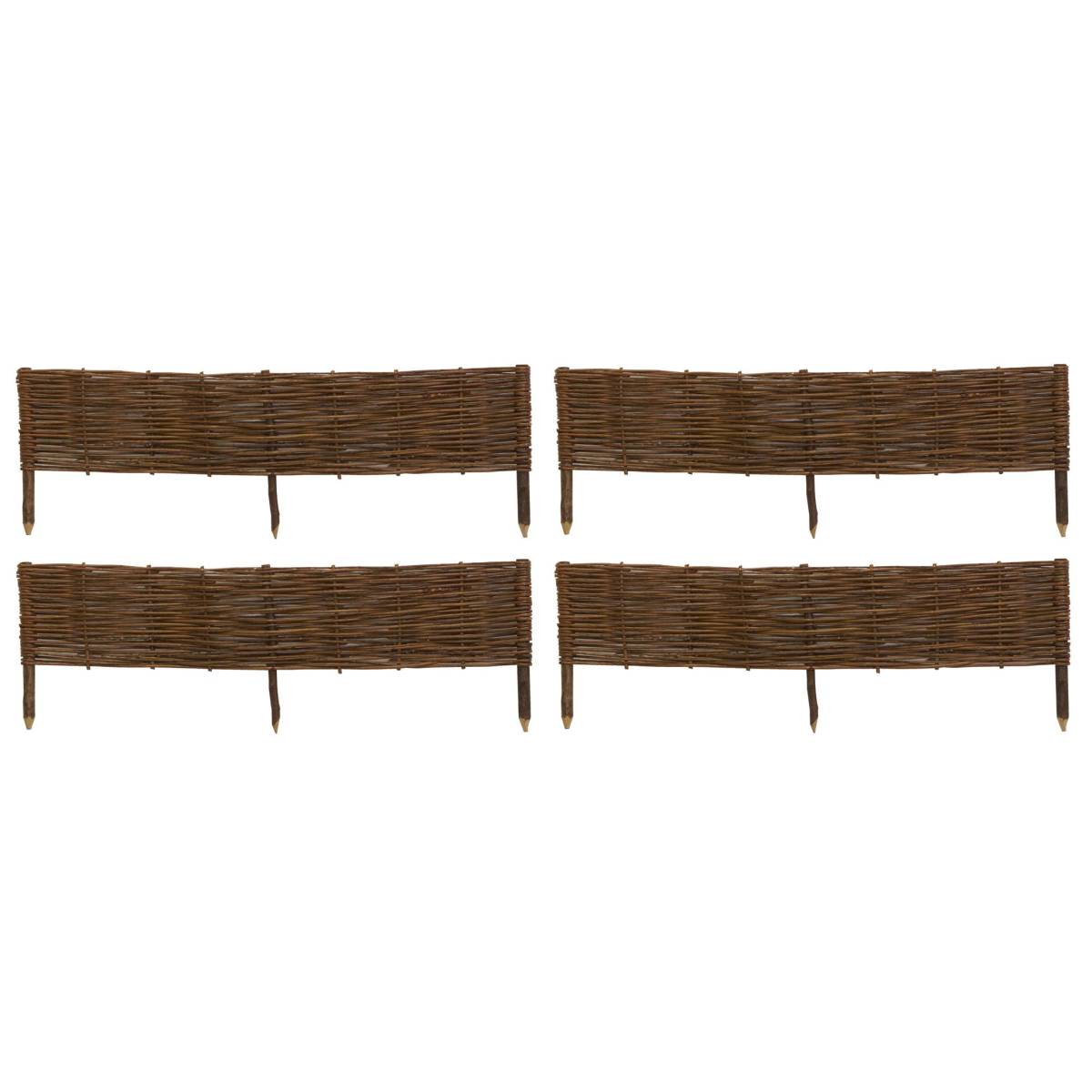 Aubry Gaspard - Bordures en osier tressé naturel (Lot de 4) 120 x 25 cm - Image 1