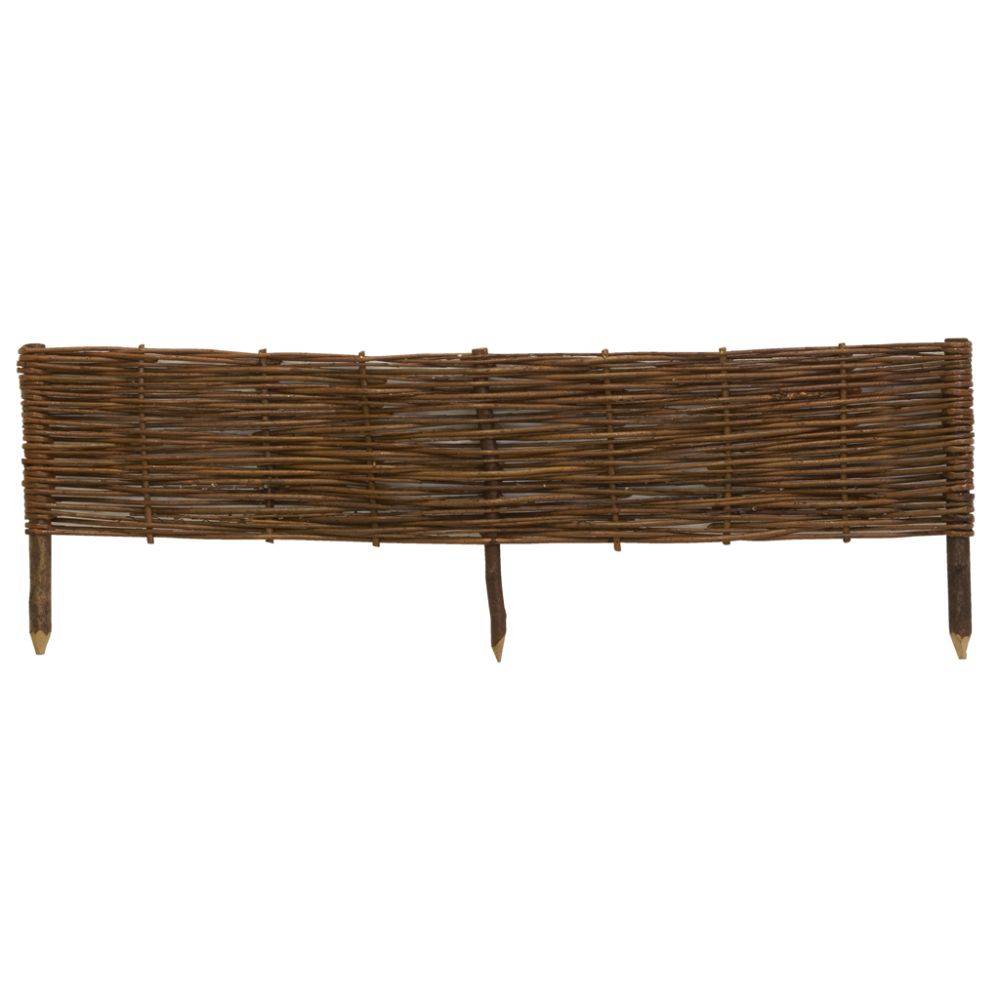 Aubry Gaspard - Bordures en osier tressé naturel (Lot de 4) 120 x 25 cm - Image 4
