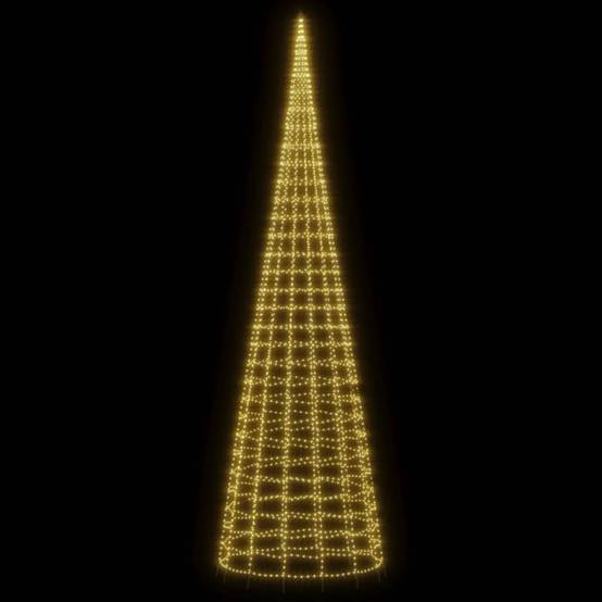 Sapin De Noël - Arbre de Noël lumineux sur mât de drapeau 3000 LED blanc 800 cm - Image 3