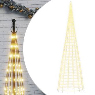 Sapin De Noël - Arbre de Noël lumineux sur mât de drapeau 3000 LED blanc 800 cm