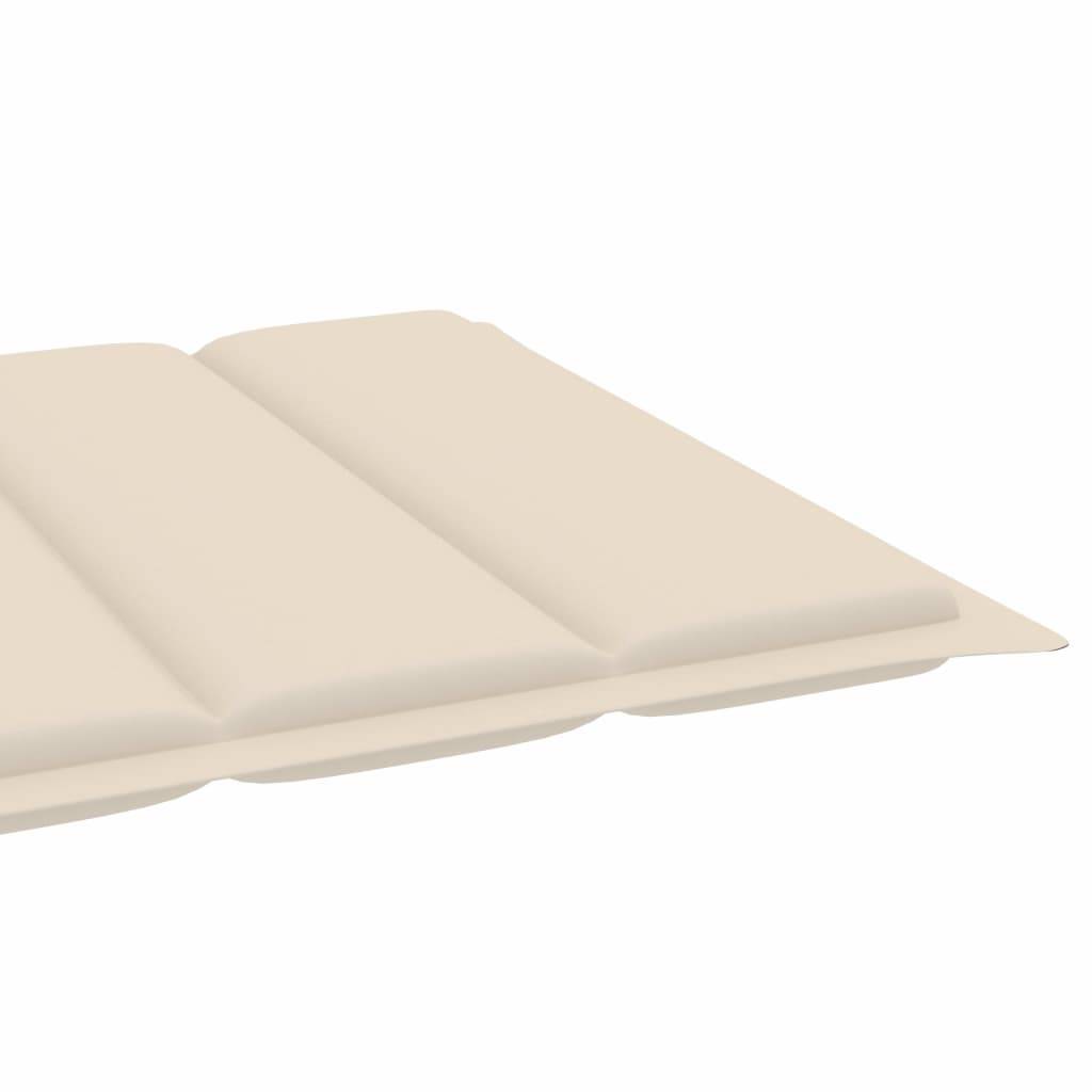 Chaise longue | Transat | Bain de soleil avec table et coussin Bois de teck solide - Image 9