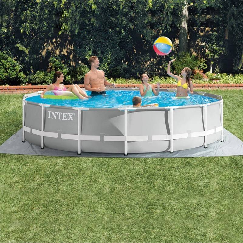 Piscine tubulaire Prism Frame ronde 4,57 x 1,07 m Intex