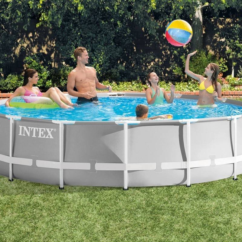 Piscine tubulaire Prism Frame ronde 4,57 x 1,07 m Intex - Image 4