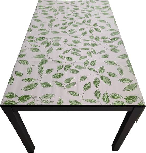 Nappe Composition PVC Base Polyester Anti-taches Feuilles Taille 140X200 CM - Image 2