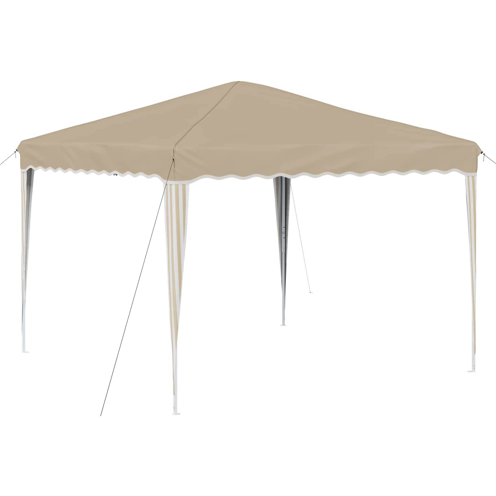 ComfortXL - Tente de réception Tissu Oxford Fêtes extérieures Hauteur réglable 288x288cm Crème - ComfortXL Outdoor Living - Image 2
