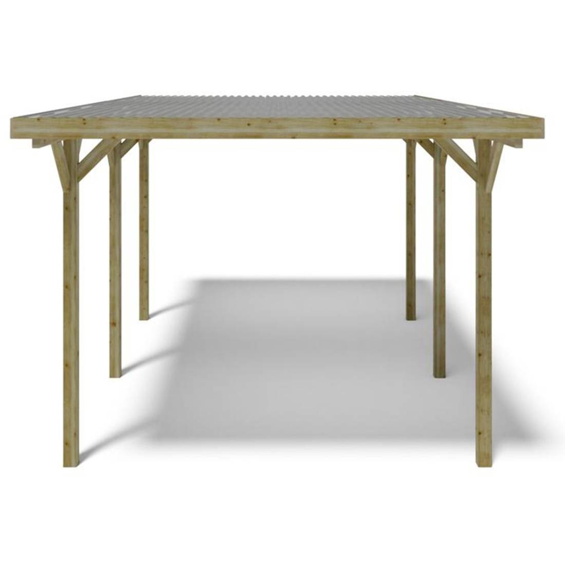 Altanka - Carport, abri de voiture 3.04x5.12 m - 15.57 m2 - couverture PVC - CAR16PVCTR - ALTANKA - Image 5