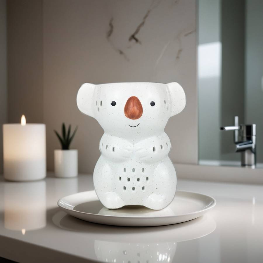 Brûle-Parfum Céramy Koko - Atmosphère Parfumée - Objet Artisanat Amusant -Aromathérapie facile -Figurine Koala - 40 ml - Image 8