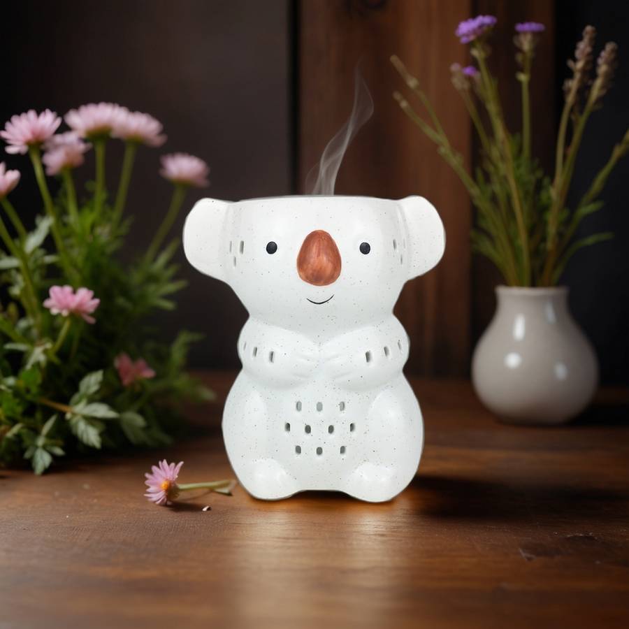 Brûle-Parfum Céramy Koko - Atmosphère Parfumée - Objet Artisanat Amusant -Aromathérapie facile -Figurine Koala - 40 ml - Image 7