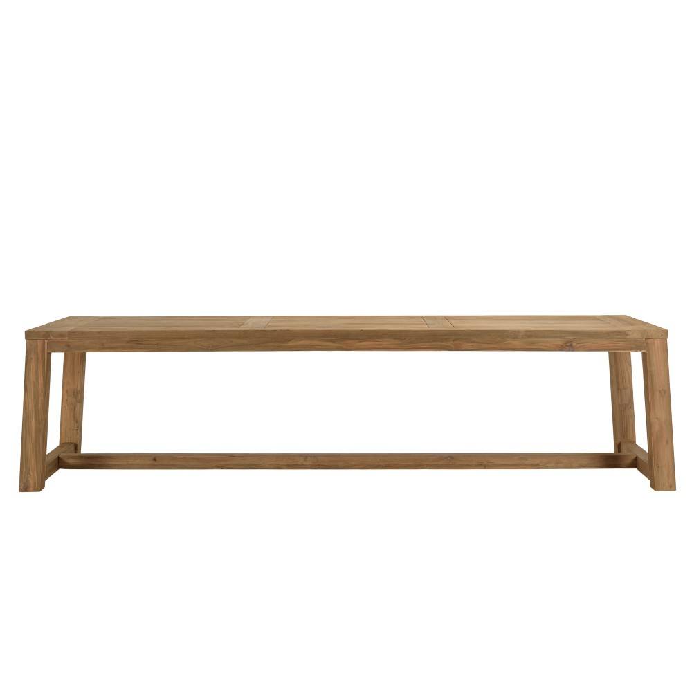 Macabane - KALLY - Table à manger jardin 300cm bois teck recyclé - Image 7