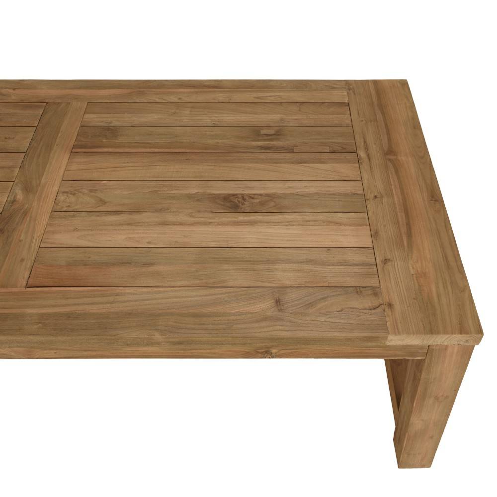 Macabane - KALLY - Table à manger jardin 300cm bois teck recyclé - Image 9