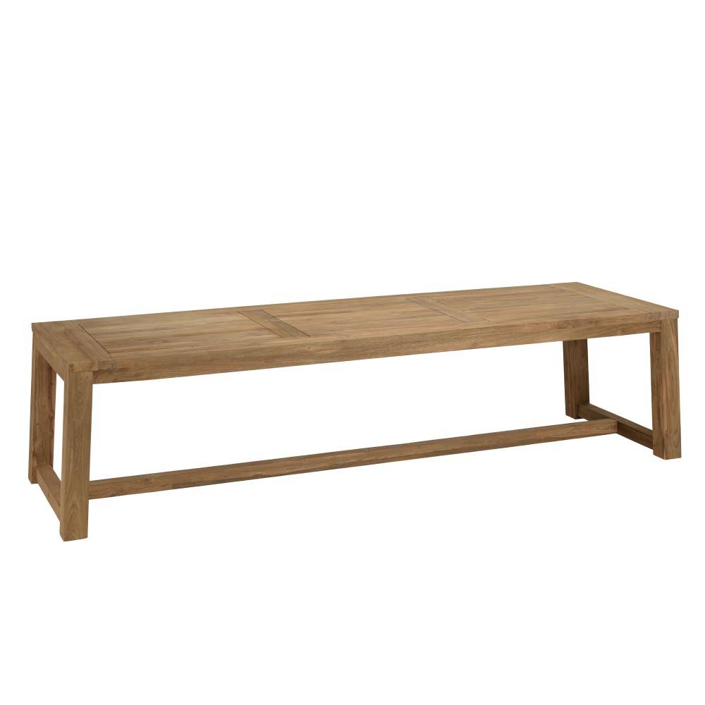 Macabane - KALLY - Table à manger jardin 300cm bois teck recyclé - Image 1