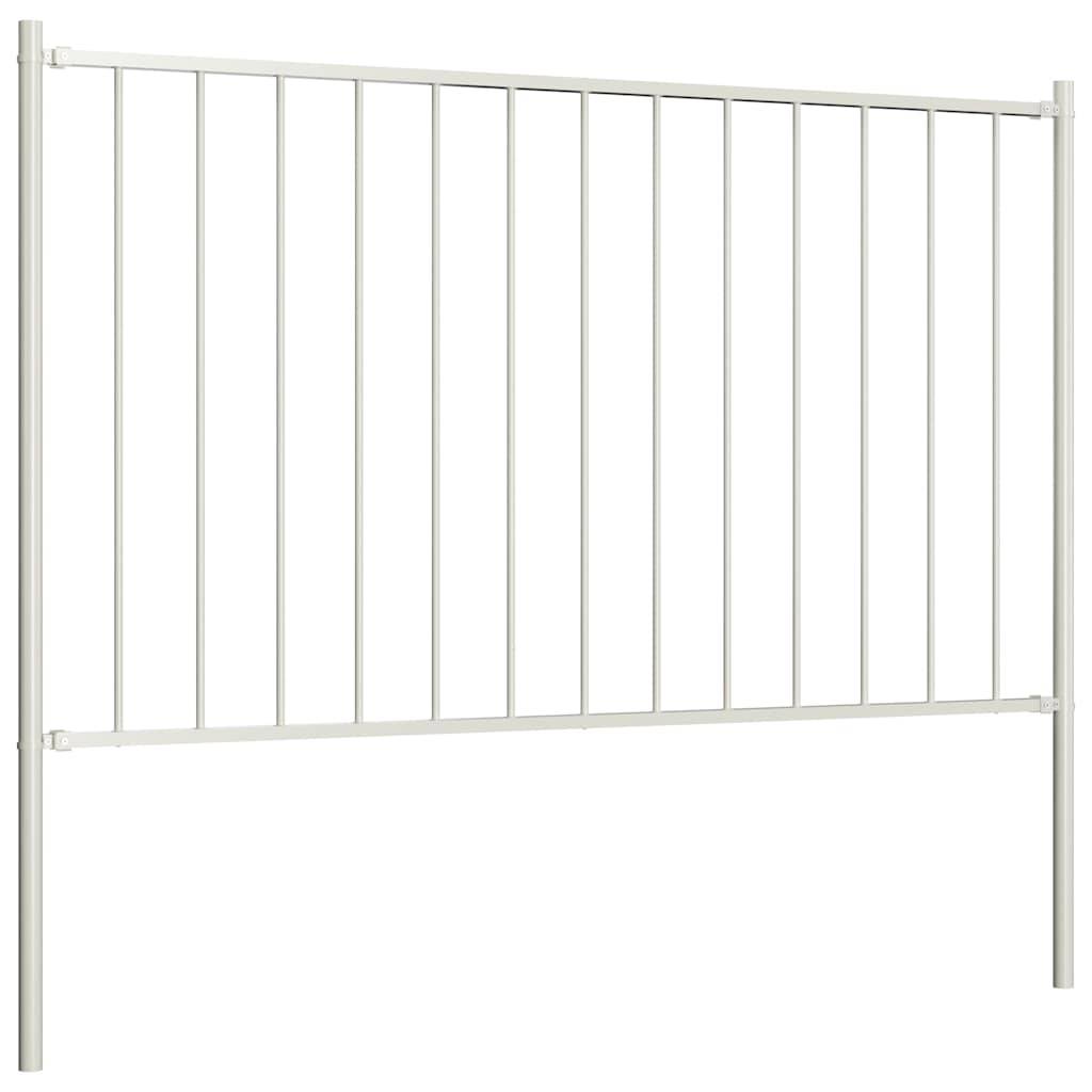 PANGIVO - Panneau de clôture acier thermolaqué blanc 170 x 100 cm avec poteaux - PANGIVO - Image 2