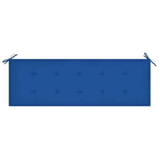 ComfortXL - Banc de Jardin Teck Massif Extérieur Pour Terrasse Empilable Bleu Royal 159cm - ComfortXL Outdoor Living - Image 5