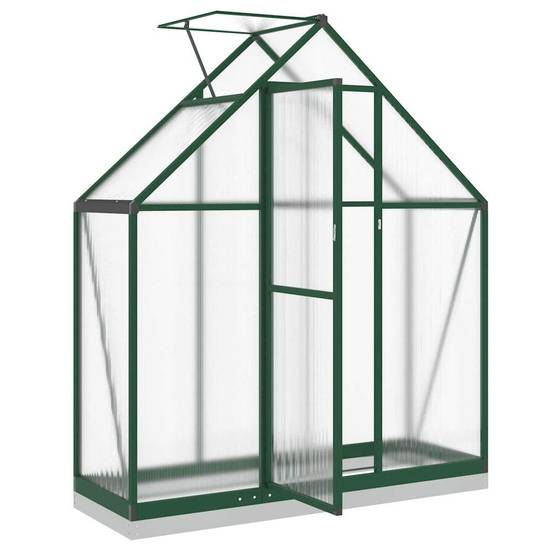 Serre aluminium et polycarbonate vert 169 x 58 x 202 cm - PANGIVO - Image 6