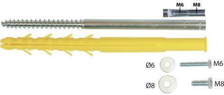 Fixation universelle M6 et M8 ING FIXATIONS Doublage plaque de plâtre + isolant - Ø 12 x 200 mm - Boîte de 20 - A160470 - Image 1