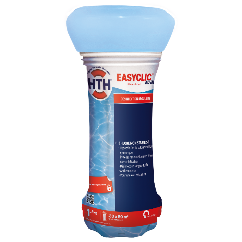 Hth - Diffuseur flottant chlore non-stabilisé HTH EASYCLIC Advanced - 1,5 kg - Image 1