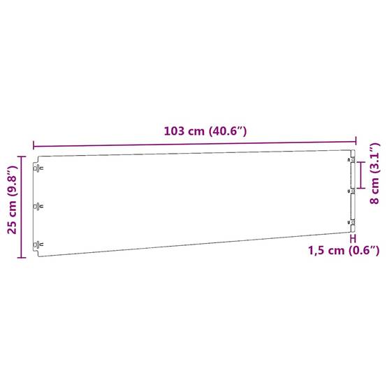 Bordure Pelouse Acier Galvanisé Délimitation Allées Anti-Rouille 103x25cm Argent - ComfortXL Outdoor Living - Image 10