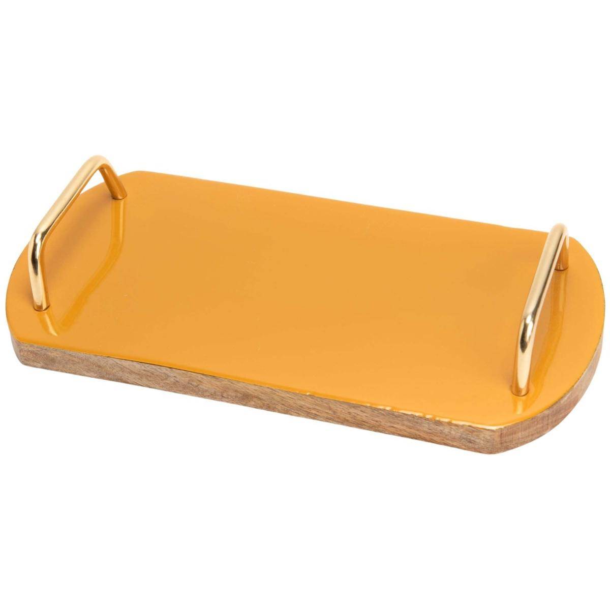 Amadeus - Plateau de service poignées en métal 30 x 15 cm