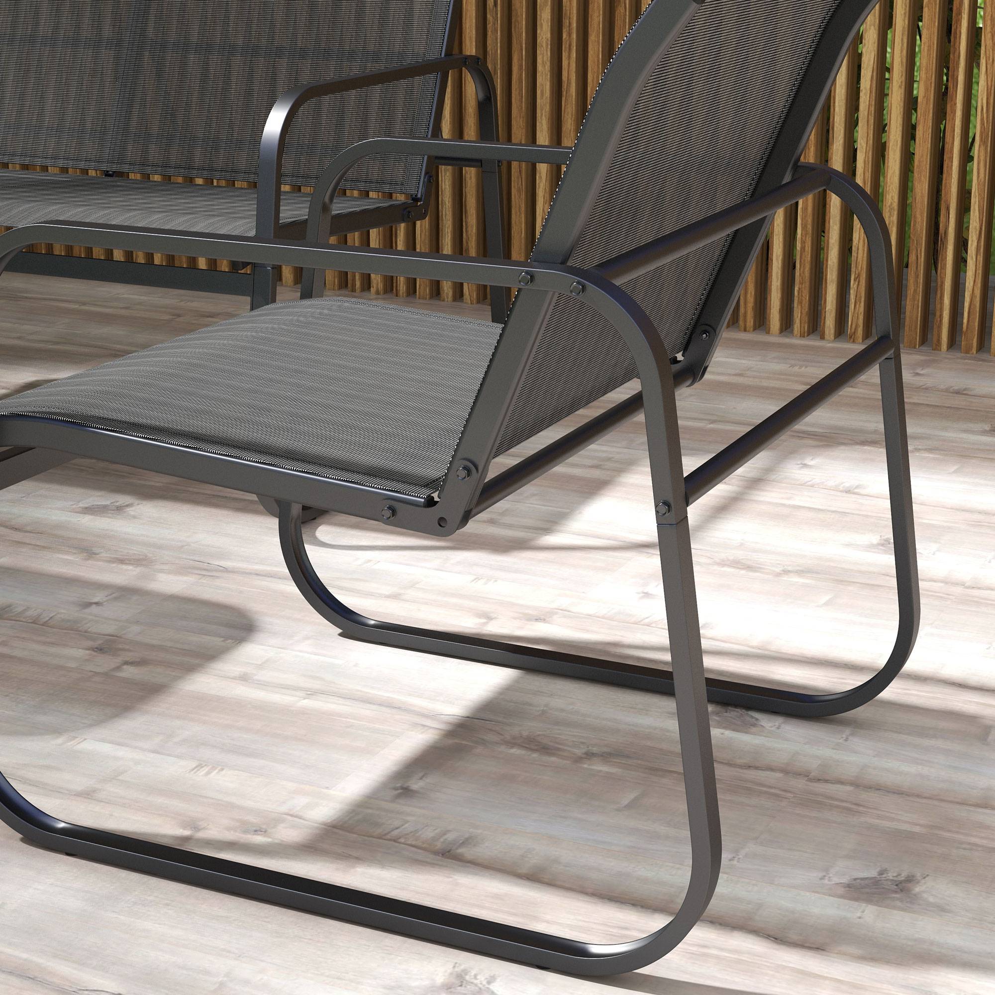 Outsunny - Ensemble salon de jardin 2 fauteuils canapé 2 places table basse - Image 6