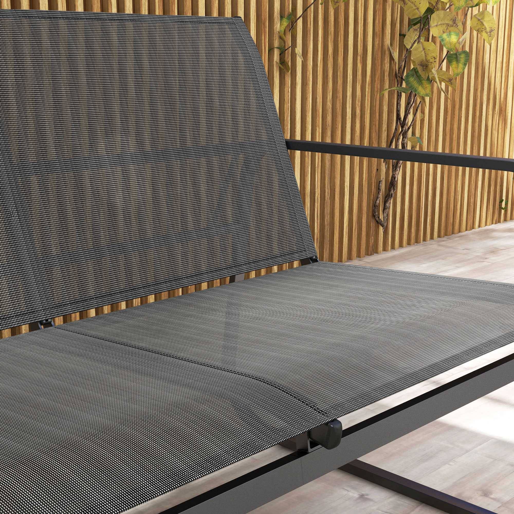 Outsunny - Ensemble salon de jardin 2 fauteuils canapé 2 places table basse - Image 5