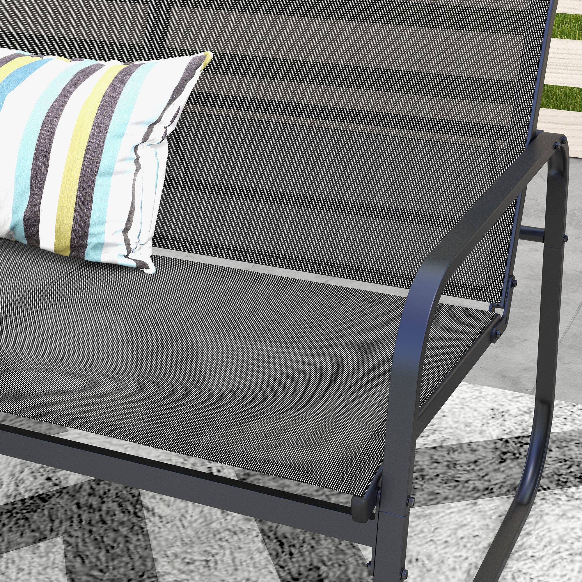 Outsunny - Ensemble salon de jardin 2 fauteuils canapé 2 places table basse - Image 4