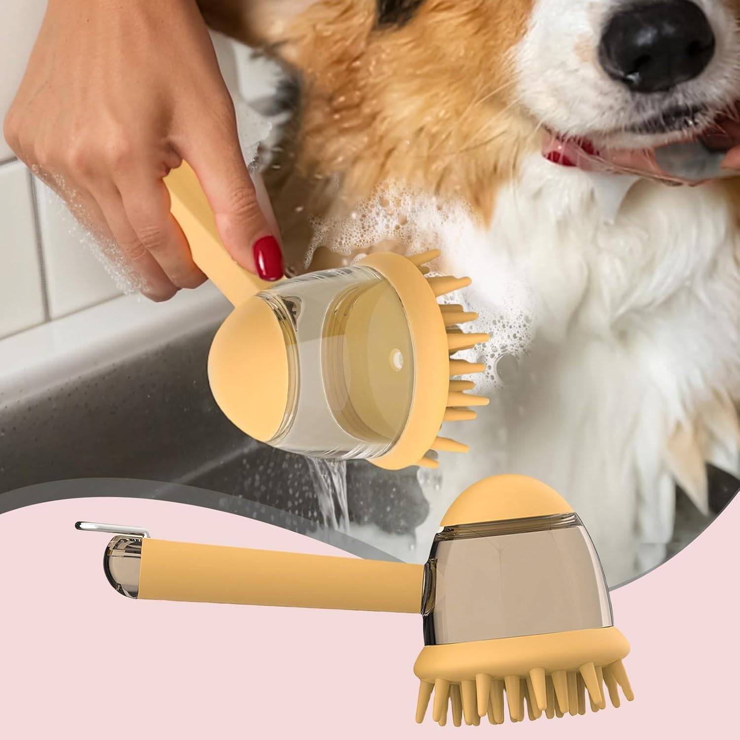 DtopbuyAge - Brosse de Bain pour Chien - Disperse Shampoing & Massage DtopbuyAge - Image 5