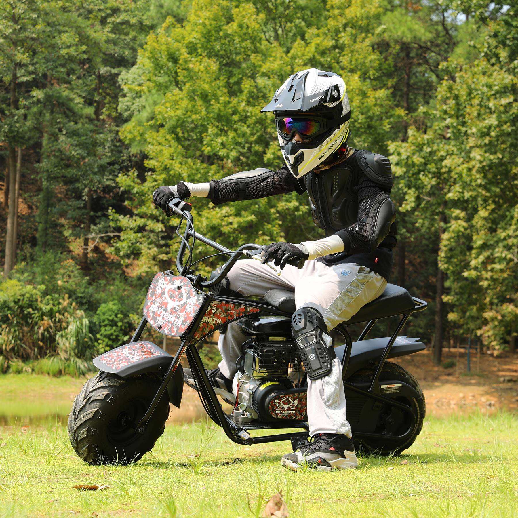 0 - Oryxearth Mini Dirt Bike 105CC 4T Enfant - Moto TT EPA, 45km/h, 40kg (Rouge) - Image 1