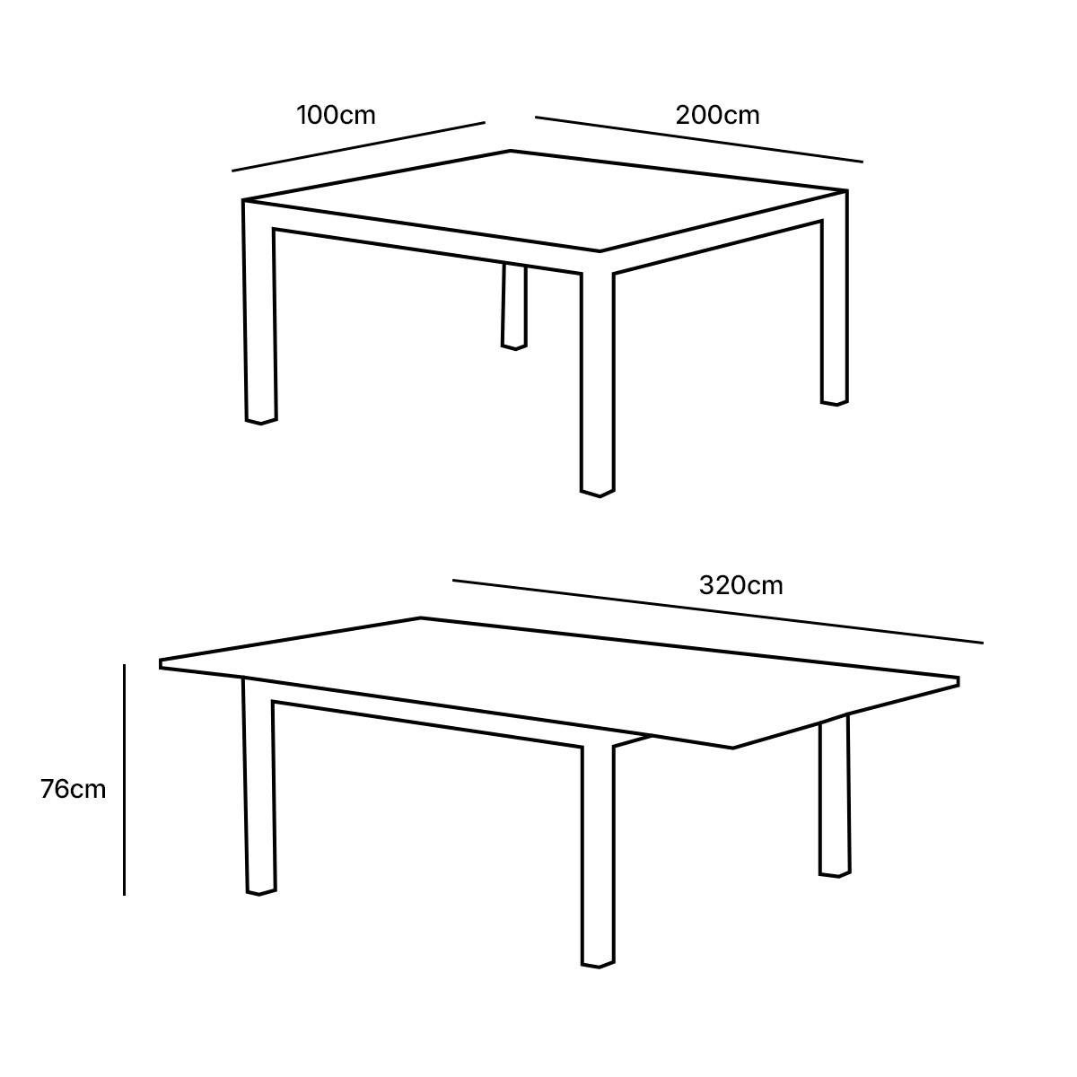 Wilsa Garden - Table de jardin aluminium 8/12 P extensible décors bois TULUM - Image 7