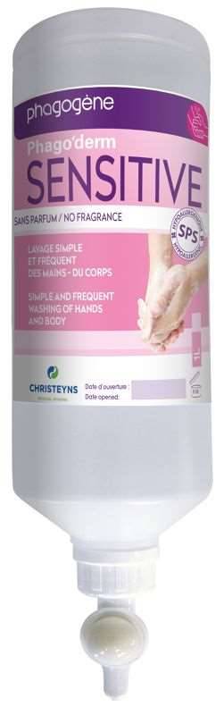 Savon main corps hypoallergenique flacon de 1L - Lot de 2 colis de 12 - Christeyns