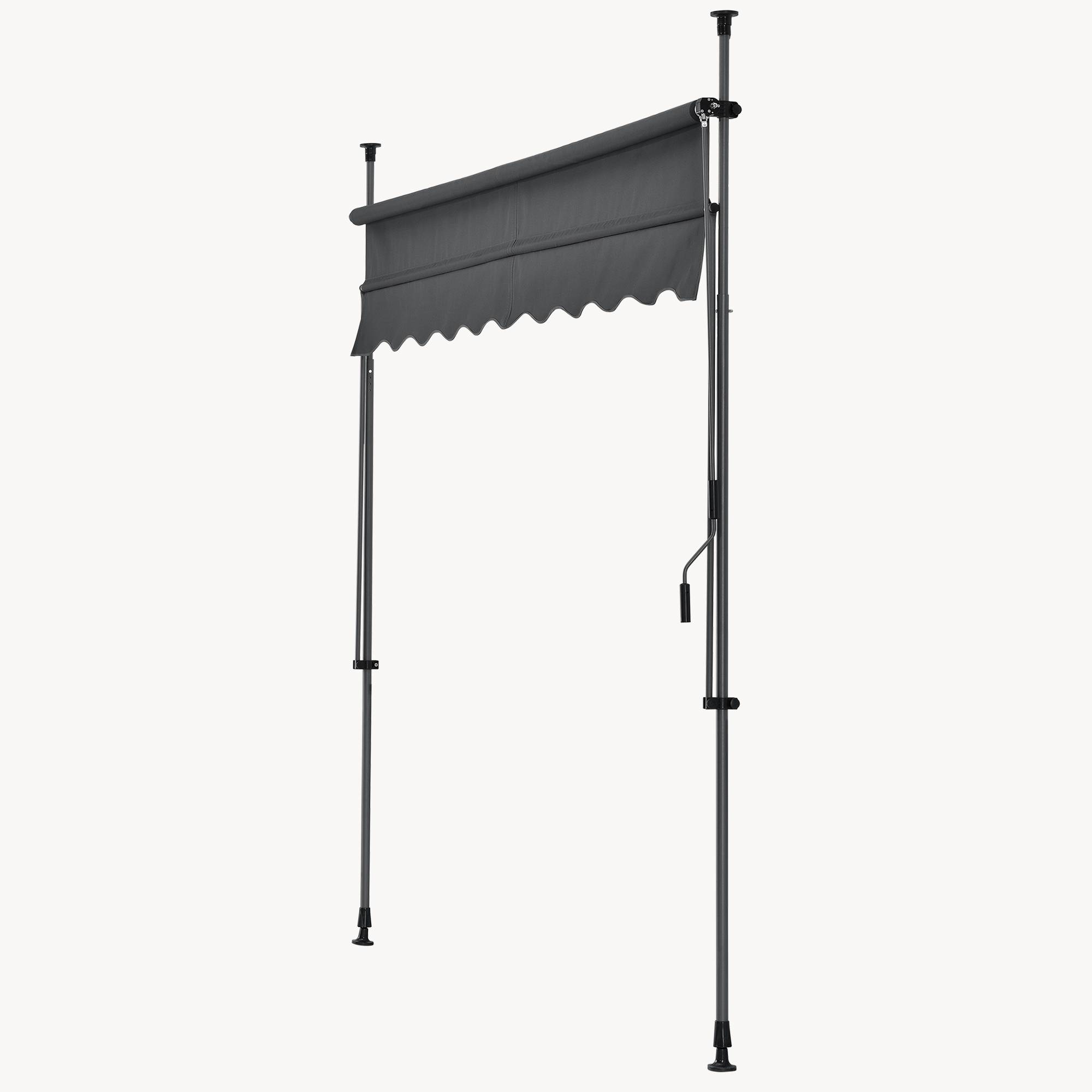 Pro.Tec - Store Banne Manuel Auvent Téléscopique 200 x 120 x 220-309 cm Gris [pro.tec] - Image 7