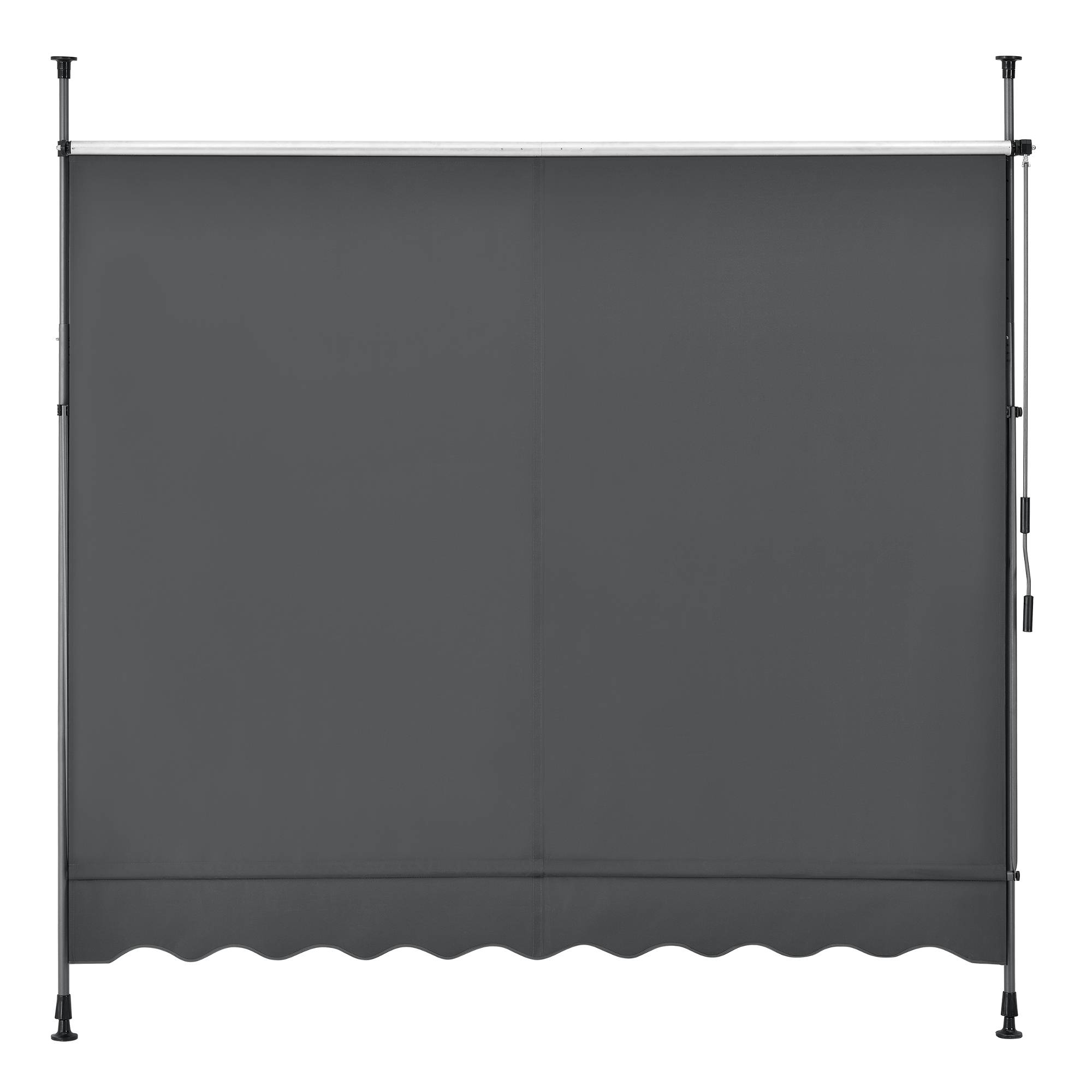 Pro.Tec - Store Banne Manuel Auvent Téléscopique 200 x 120 x 220-309 cm Gris [pro.tec] - Image 5