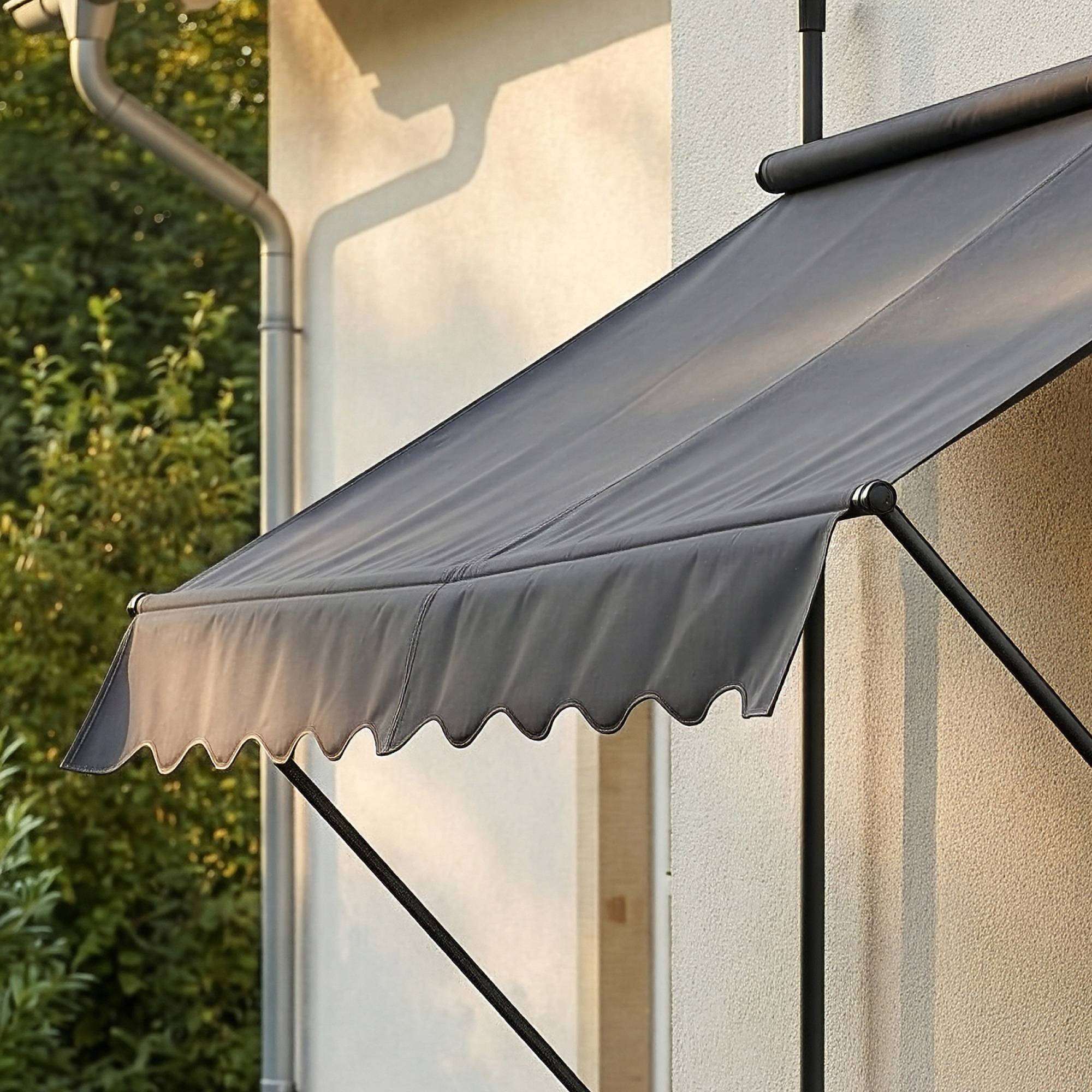 Pro.Tec - Store Banne Manuel Auvent Téléscopique 200 x 120 x 220-309 cm Gris [pro.tec] - Image 5