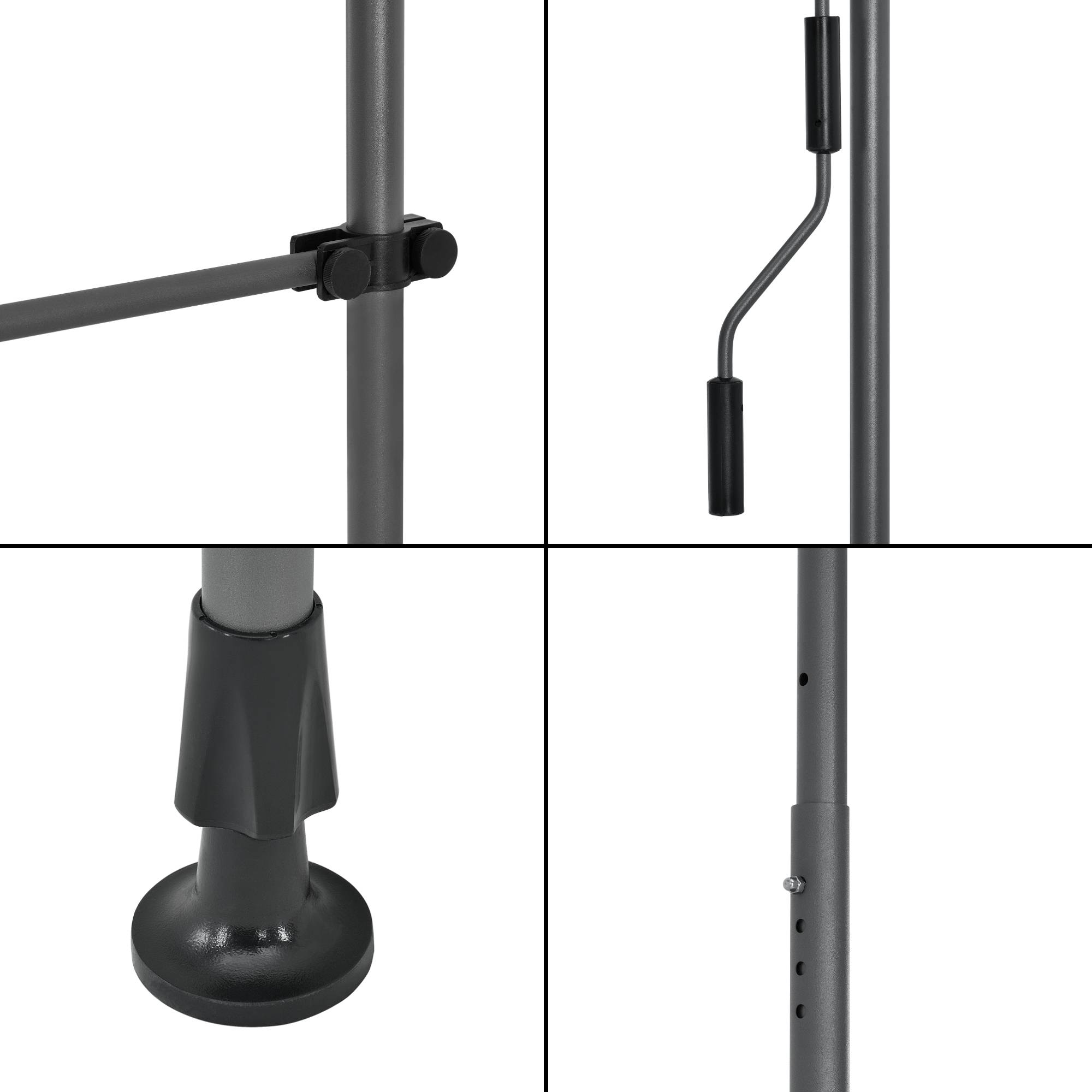 Pro.Tec - Store Banne Manuel Auvent Téléscopique 200 x 120 x 220-309 cm Gris [pro.tec] - Image 7