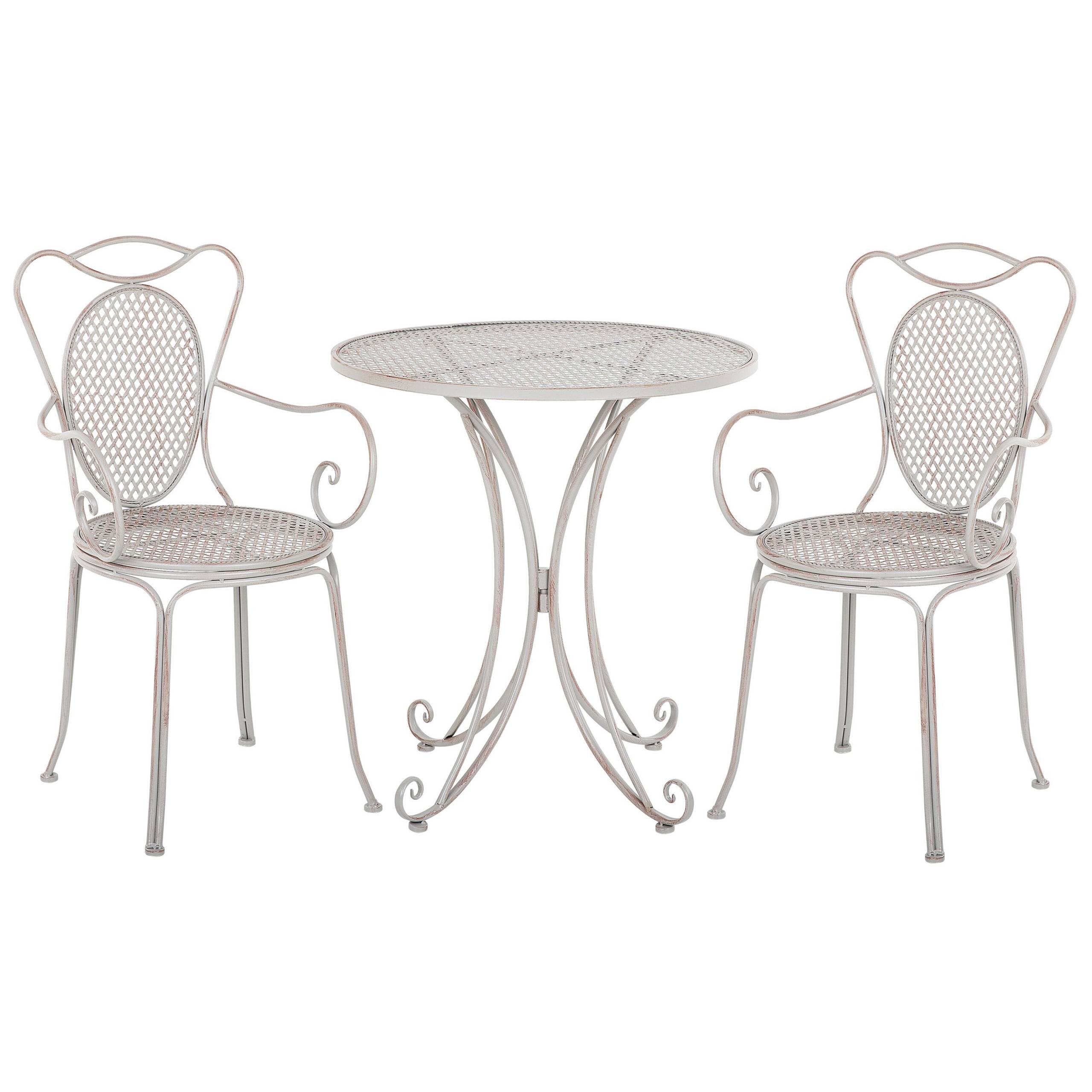 Beliani - Set de bistrot, 2 Personnes Métal Gris CILENTO - Beliani - Image 2
