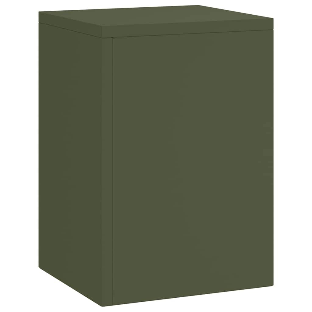 Set de 3 Porte-pots sur Pieds en Acier Robuste Design Contemporain pour Extérieur Vert Olive – ComfortXL Outdoor Living - Image 2
