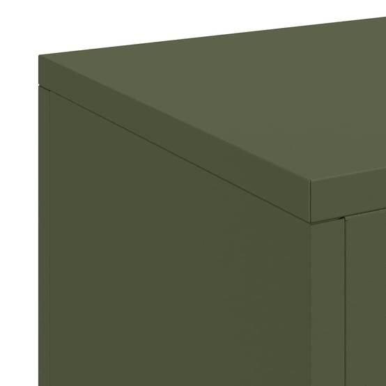 Set de 3 Porte-pots sur Pieds en Acier Robuste Design Contemporain pour Extérieur Vert Olive – ComfortXL Outdoor Living - Image 9