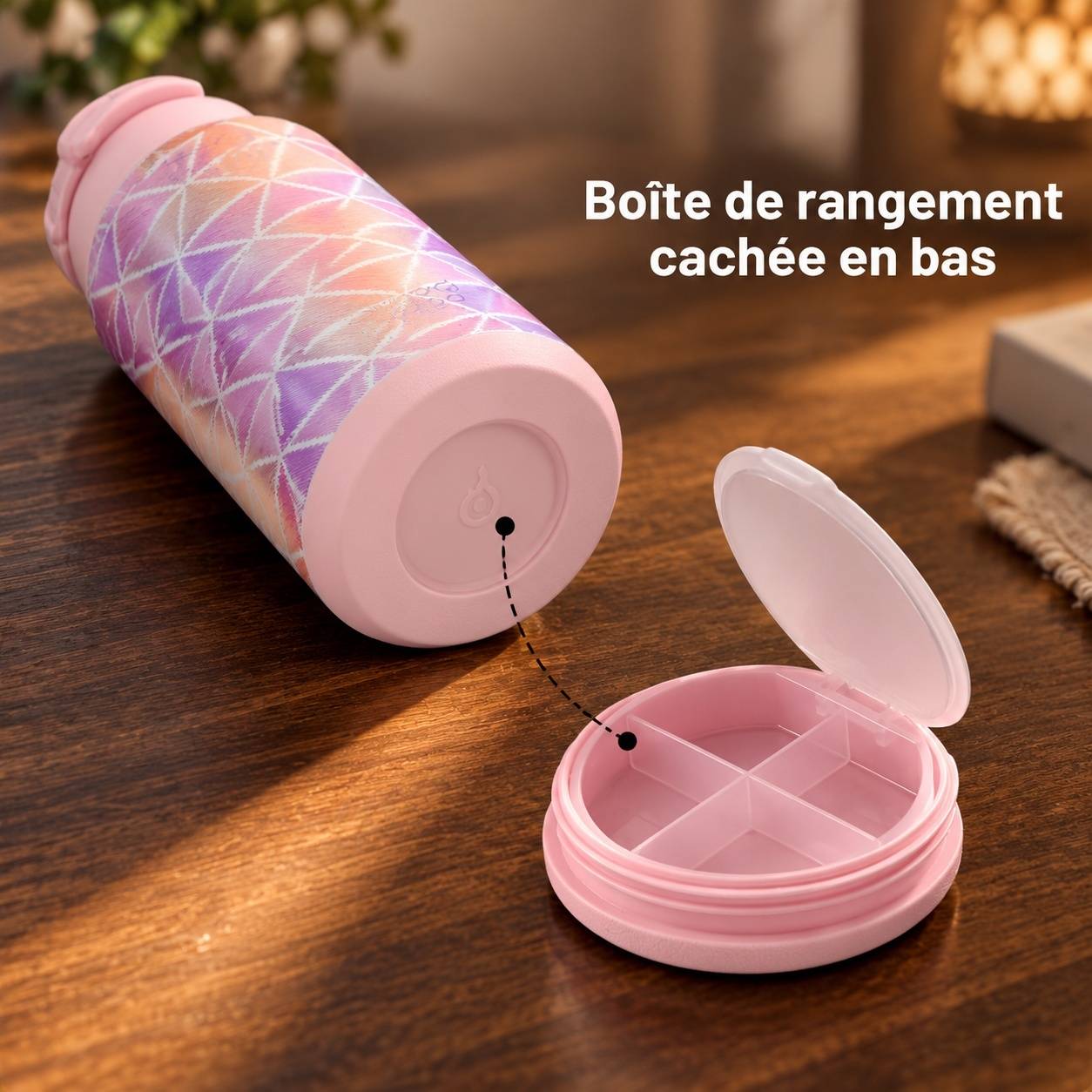 Bouteille Eau Acier Inoxydable 32oz Couvercle Double Usage Poignée Transport Facile - Image 4