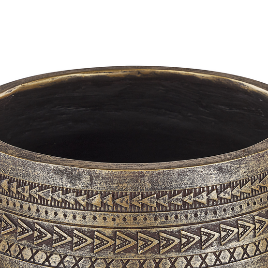 Cache-pot d'extérieur Fibre d'argile Doré VARDIANI - Beliani - Image 3