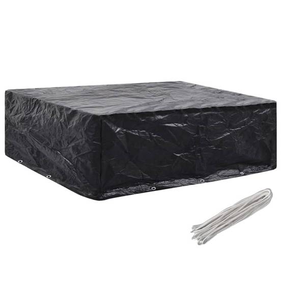 Lot de 2 Bâches Mobilier Extérieur PE Résistante aux UV pour Table et Chaises Noir 250x210x90 cm – ComfortXL Outdoor Living - Image 2