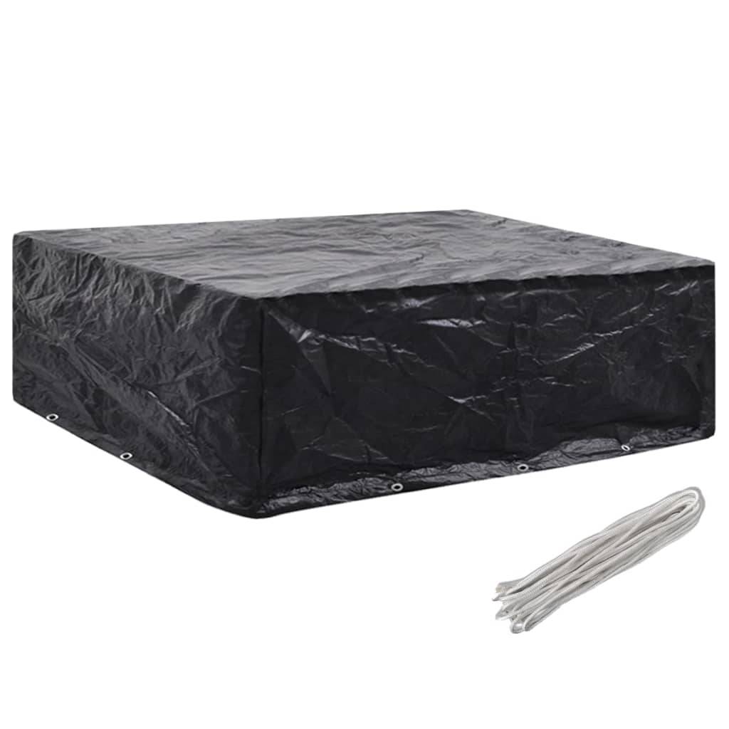 Lot de 2 Bâches Mobilier Extérieur PE Résistante aux UV pour Table et Chaises Noir 250x210x90 cm – ComfortXL Outdoor Living - Image 2