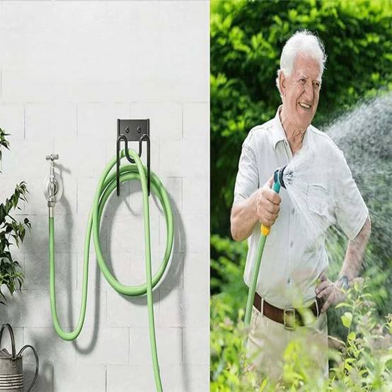 Support Tuyau Arrosage Rangement Jardin Crochet Murale Cintre Solide pour Tuyau Eau Extension Câble et Aspiration Robust DtopbuyAge - Image 3