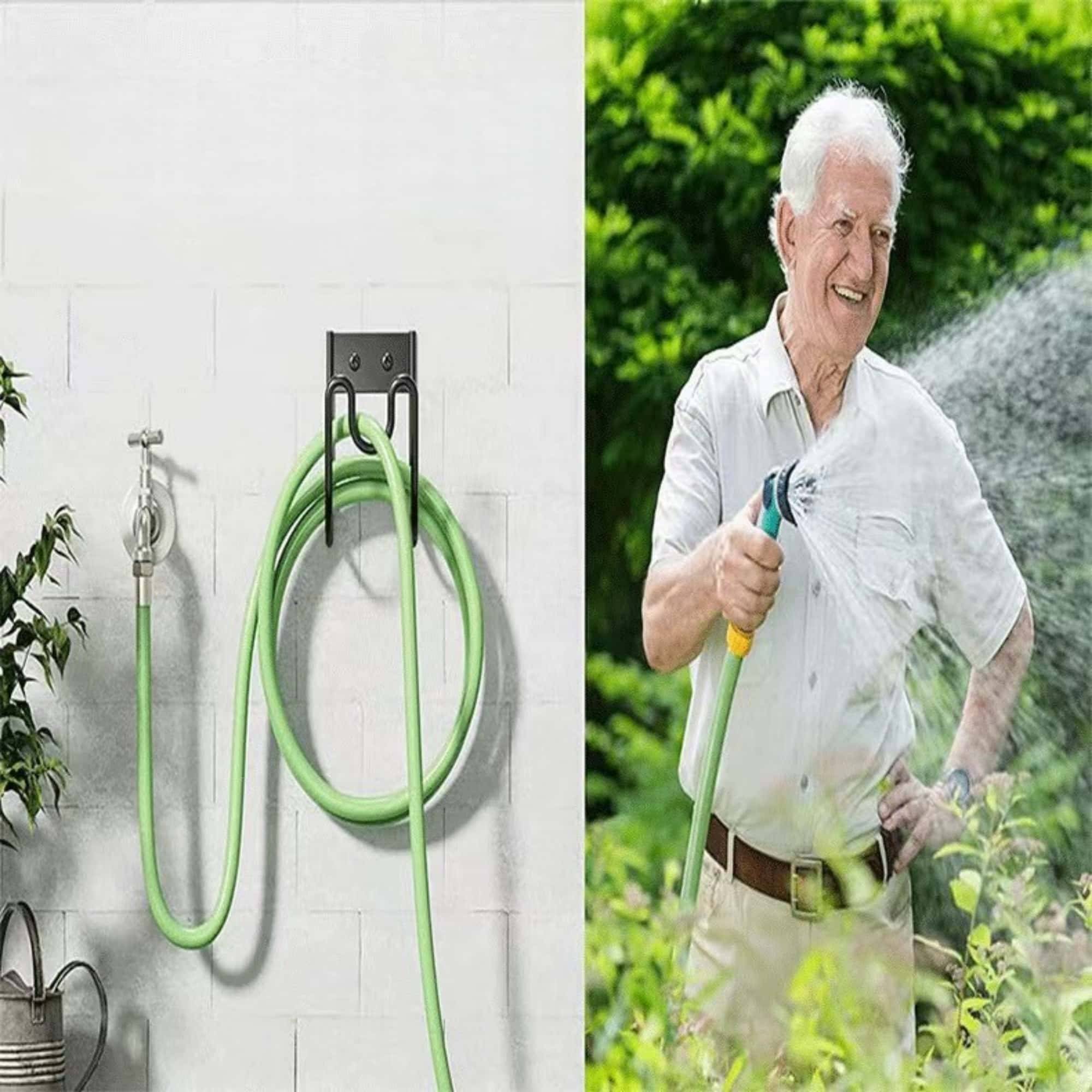 Support Tuyau Arrosage Rangement Jardin Crochet Murale Cintre Solide pour Tuyau Eau Extension Câble et Aspiration Robust DtopbuyAge - Image 3