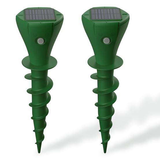 Lot de 2 Chasse Taupes Twist Solaires Installation Facile Vibrations Triple Séquence - Image 1