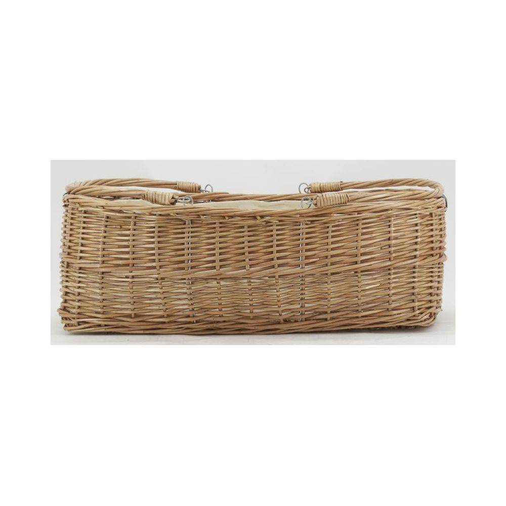 Aubry Gaspard - Grand panier rectangulaire en osier et coton - Image 3
