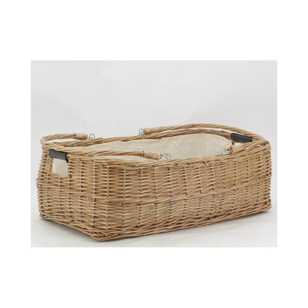 Aubry Gaspard - Grand panier rectangulaire en osier et coton - Image 4