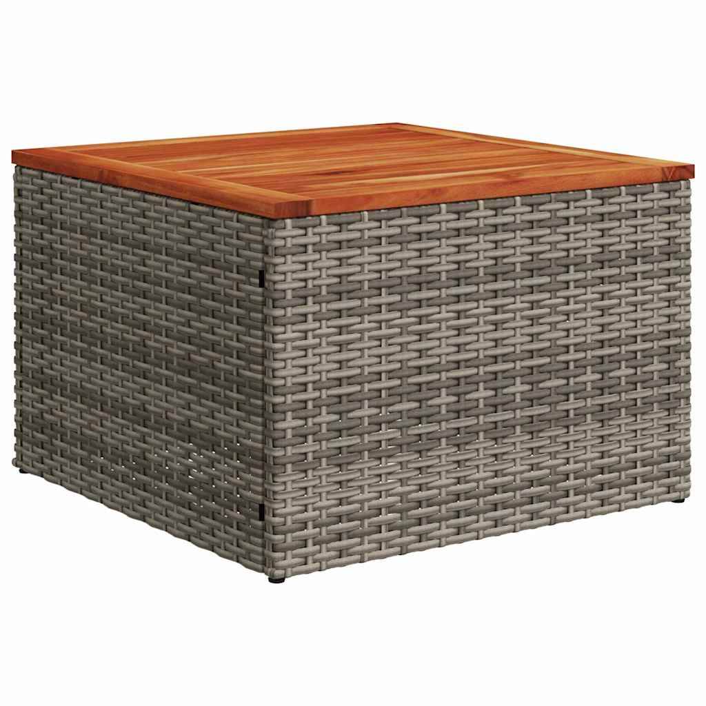Salon de jardin modulable 6 pcs 5 places en polyrotin avec table et coussins Gris – ComfortXL Outdoor Living - Image 7